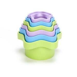 Green Toys Stacking Cups Purple_Blue_Green, Bath Toy